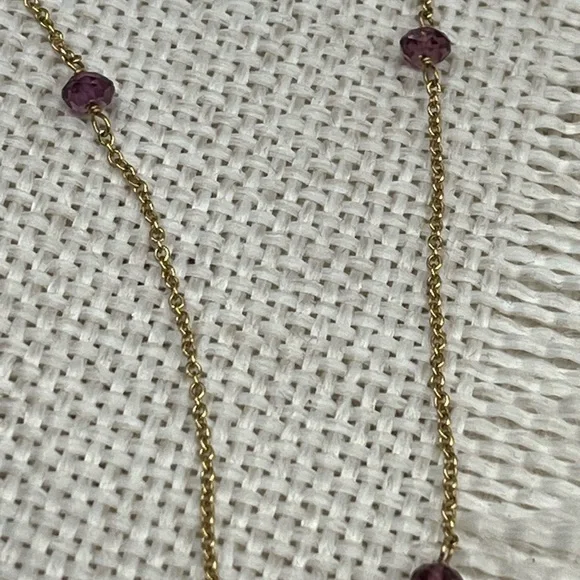 Vintage 14K Gold Carnelian & Amethyst Necklace – Rare Find - Picture 6 of 17